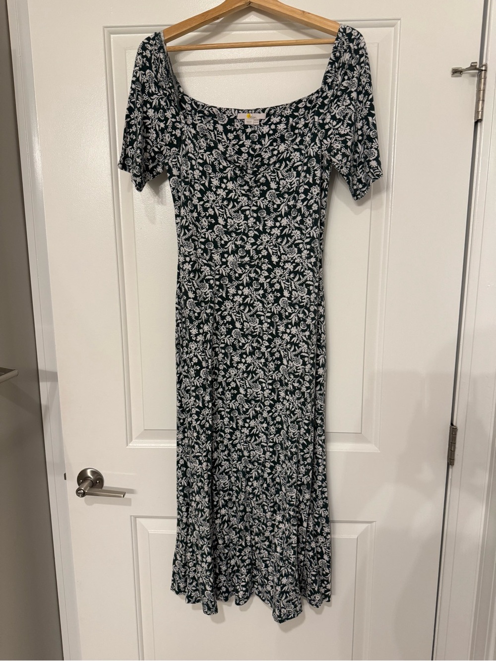 Boden Green and White Floral Maxi Dress